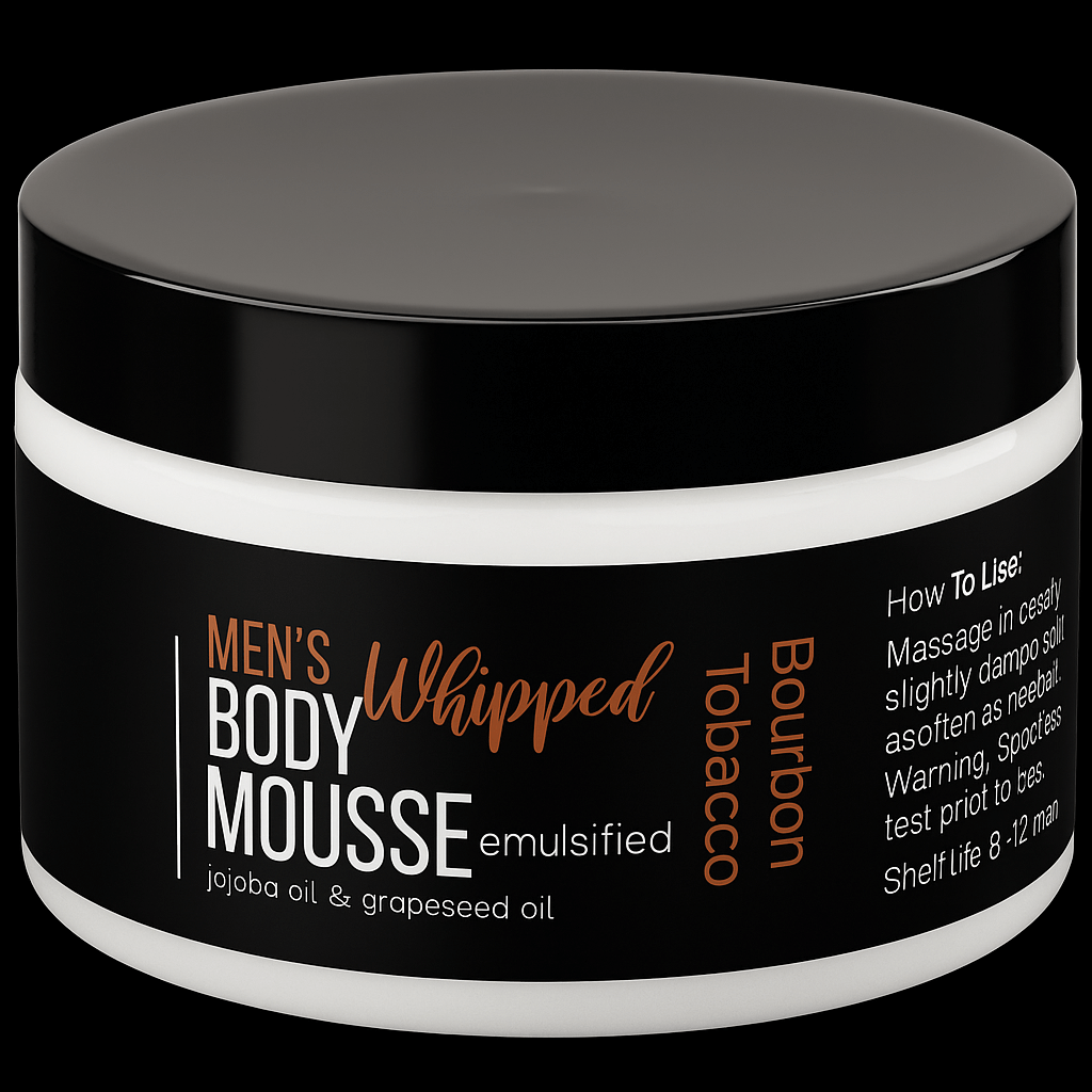 Whipped Body Mousse (Emulsified) Bourbon Tobacco - CJ Essentials LLC - The Spa Suite