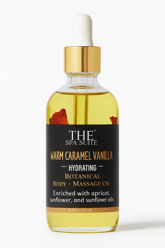 Botanical Body + Massage Oil (Warm Caramel Vanilla) - CJ Essentials LLC - The Spa Suite